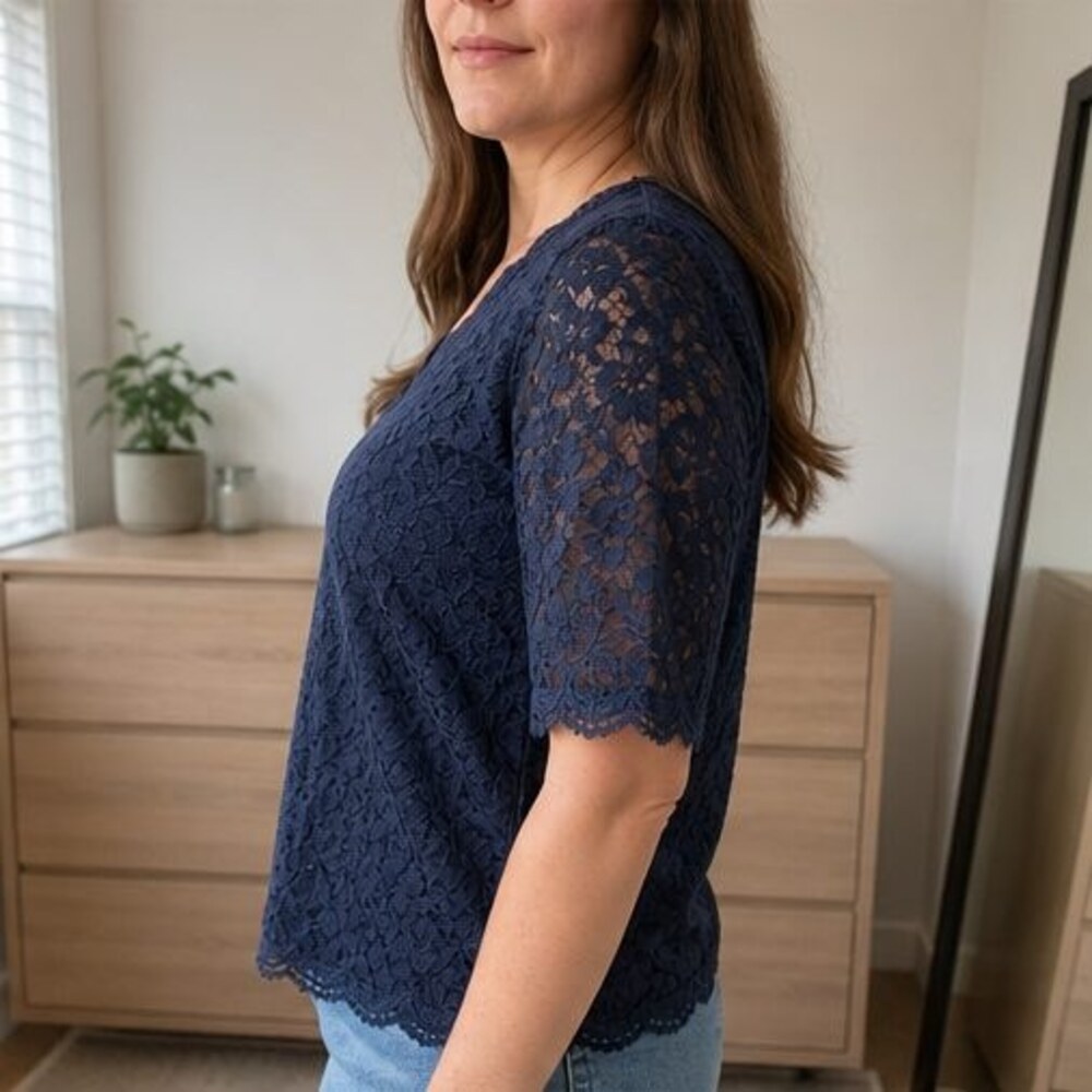 Ivory Button Blouse - Picture 3 of 6